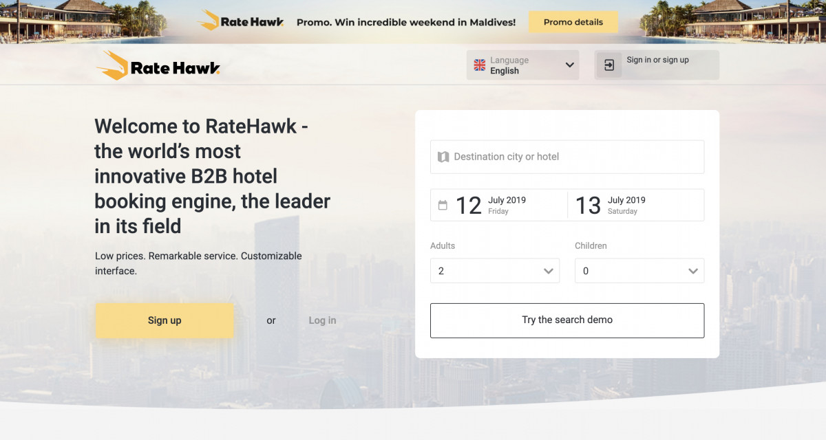 RateHawk — международная B2B-платформа для онлайн-бронирования отелей
