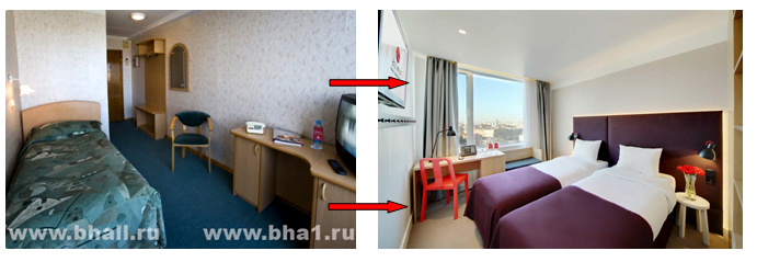 Реновированный номер концепции SMART в отеле Азимут «Советская», Санкт-Петербург